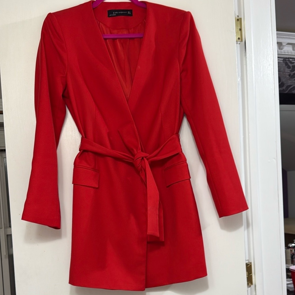 Zara Vibrant Red Women's Blazer
